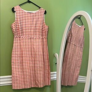 EUC Talbots Pure Silk Gingham Dress